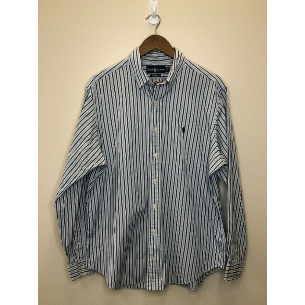 Polo Ralph Lauren Mens Classic Fit Striped Shirt L